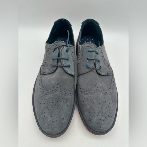 BRAND NEW TED BAKER LONDON JAMFRO Men's Gray Suede Brogues Size US 10 MSRP $150 - Picture 3 of 8
